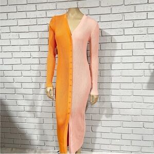Staud Women’s Shoko Color Block Ribbed Sweater Dress